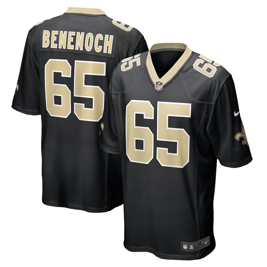 Men New Orleans Saints #65 Caleb Benenoch Nike Black Game Player NFL Jersey